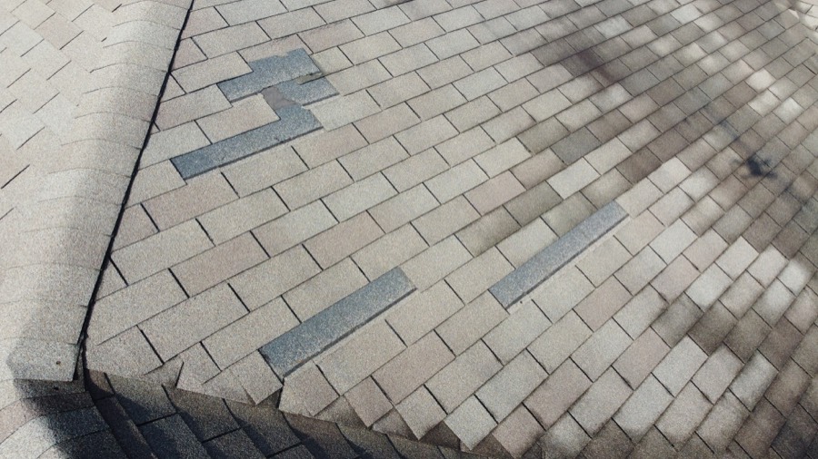 Completed shingle roof on a residential home